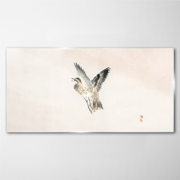 Foto auf glas Vogelflug in zarten Farben