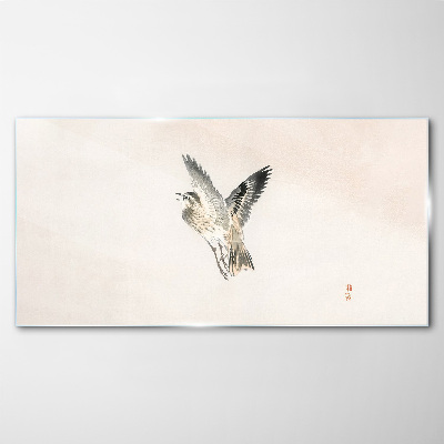 Foto auf glas Vogelflug in zarten Farben