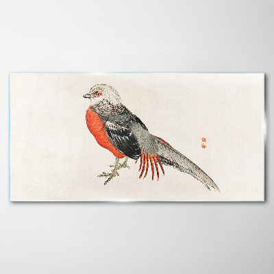 Glasbild Ein lebender Vogel in den Farben der Natur