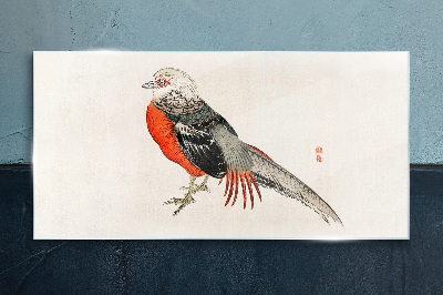 Glasbild Ein lebender Vogel in den Farben der Natur