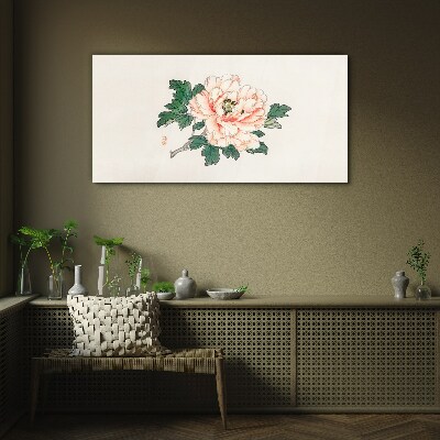 Glasbild Florale Schönheit in zarten Farbtönen