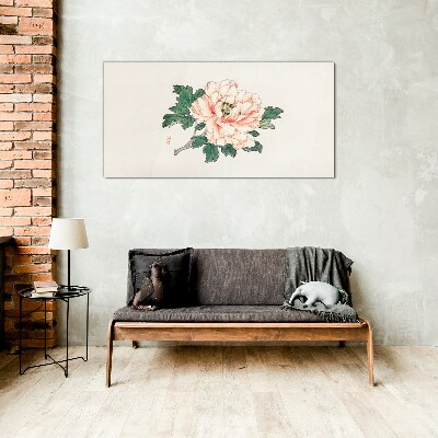 Glasbild Florale Schönheit in zarten Farbtönen