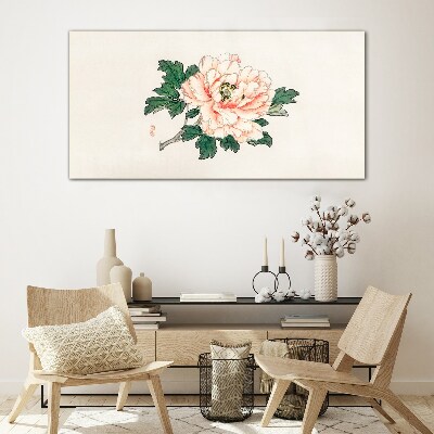 Glasbild Florale Schönheit in zarten Farbtönen