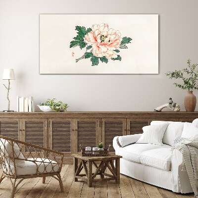 Glasbild Florale Schönheit in zarten Farbtönen