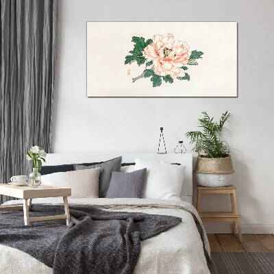 Glasbild Florale Schönheit in zarten Farbtönen