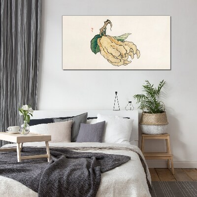 Glasbild Zitronenbaum auf weißem Hintergrund