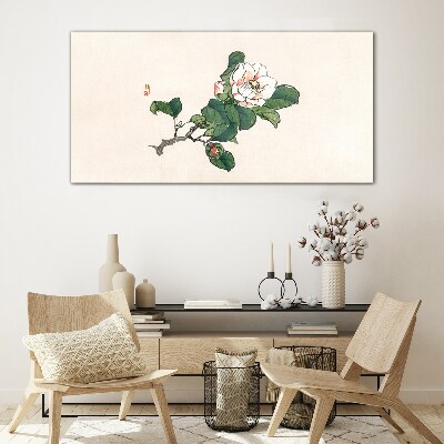 Glasbild Asiatische Blumen