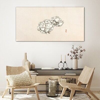 Bild auf glas Blumen auf hellem Hintergrund