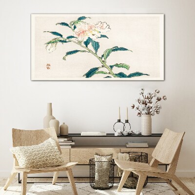 Glasbild Asiatische Blumen