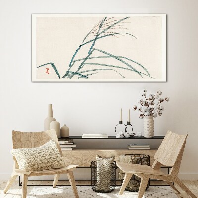 Bild auf glas Zarte Grasblätter