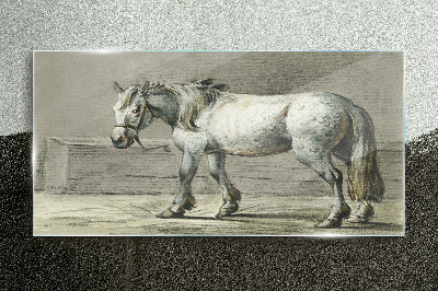 Glasbild Tierpferd Jean Bernard
