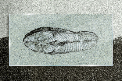 Glasbild Abstrakte Form in Blautönen