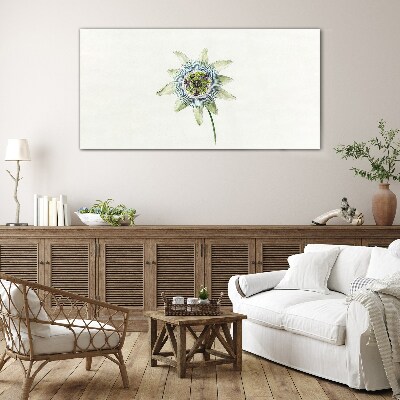 Bild auf glas Passionsblume auf weißem Hintergrund