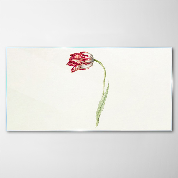 Bild aus glas Tulpe in zarten Farbtönen