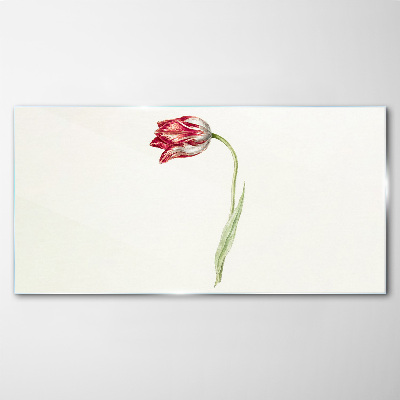 Bild aus glas Tulpe in zarten Farbtönen
