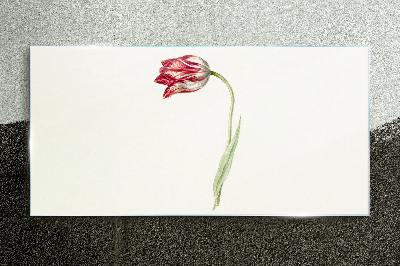 Bild aus glas Tulpe in zarten Farbtönen