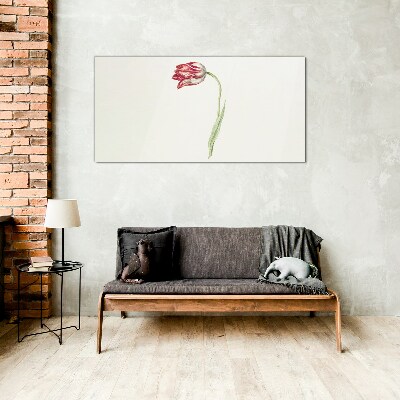 Bild aus glas Tulpe in zarten Farbtönen