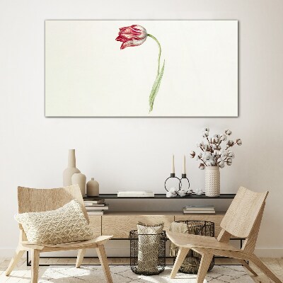 Bild aus glas Tulpe in zarten Farbtönen