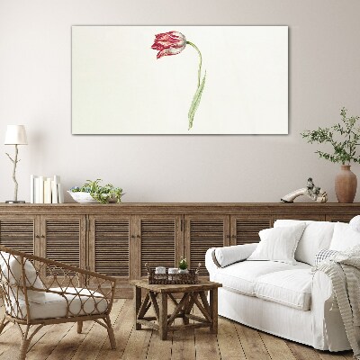Bild aus glas Tulpe in zarten Farbtönen