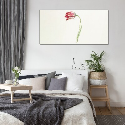 Bild aus glas Tulpe in zarten Farbtönen