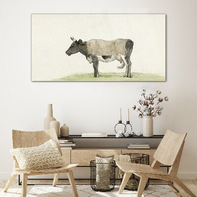 Glasbild Tierische Kuh