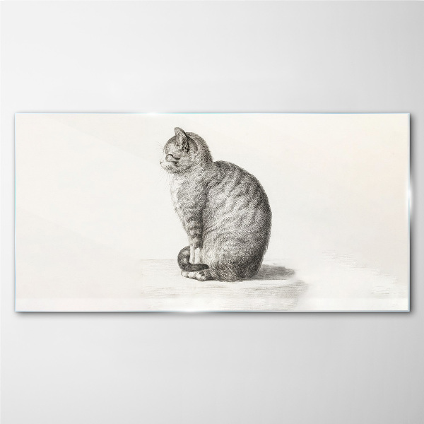 Foto auf glas Sitzende Katze