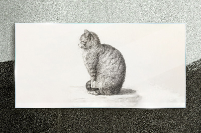 Foto auf glas Sitzende Katze