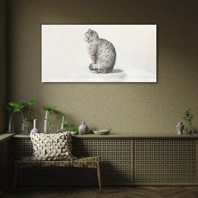Foto auf glas Sitzende Katze