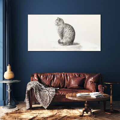 Foto auf glas Sitzende Katze