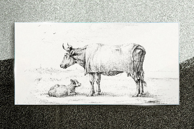 Glasbild Frieden auf der Weide