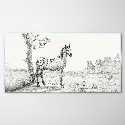 Bild auf glas Pferde in der Landschaft