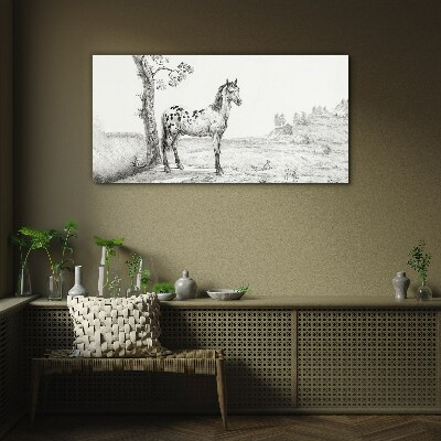 Bild auf glas Pferde in der Landschaft