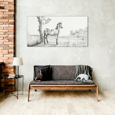 Bild auf glas Pferde in der Landschaft