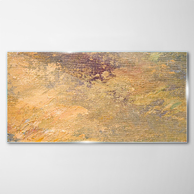 Glasbild Goldene Reflexionen in einer abstrakten Landschaft