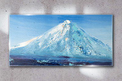 Foto auf glas Oberteil in Blauton