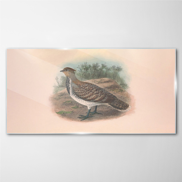 Foto auf glas Ein Vogel im Hintergrund der Natur