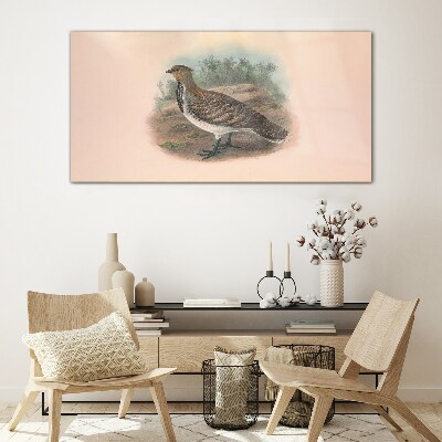 Foto auf glas Ein Vogel im Hintergrund der Natur