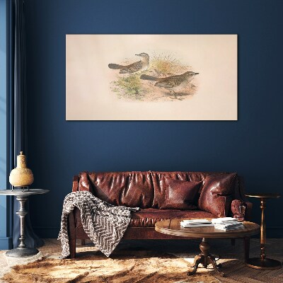 Glasbild Vögel in einem natürlichen Hintergrund