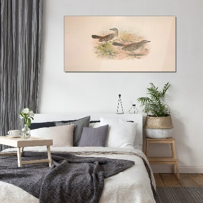 Glasbild Vögel in einem natürlichen Hintergrund