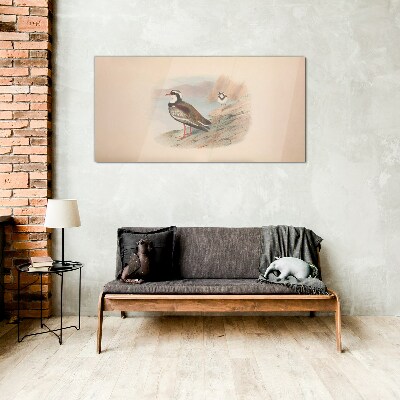 Glasbild Vögel über dem Wasser