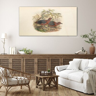 Glasbild Vögel in ihrem natürlichen Lebensraum