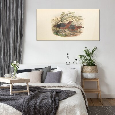 Glasbild Vögel in ihrem natürlichen Lebensraum