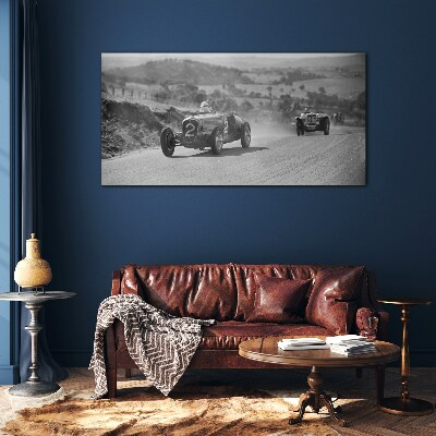 Glasbild Rennsport-Nervenkitzel aus den 1950er Jahren.