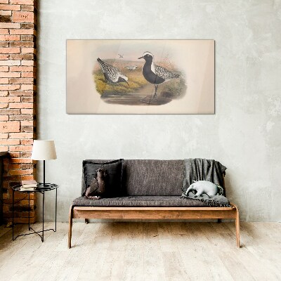 Glasbild Vögel in ihrem natürlichen Lebensraum