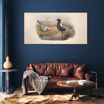 Glasbild Vögel in ihrem natürlichen Lebensraum