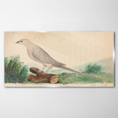 Glasbild Ein Vogel im Hintergrund der Natur