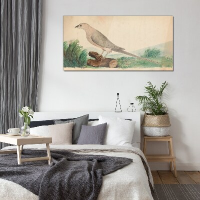 Glasbild Ein Vogel im Hintergrund der Natur