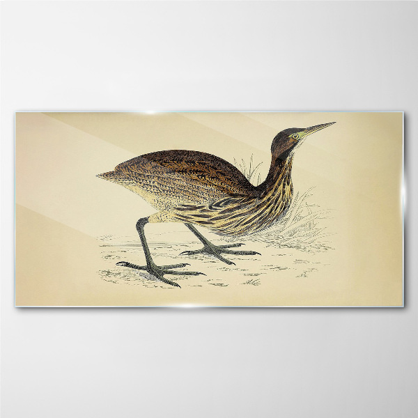 Glasbild Vogelmuster auf Naturhintergrund