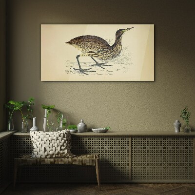 Glasbild Vogelmuster auf Naturhintergrund