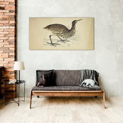Glasbild Vogelmuster auf Naturhintergrund